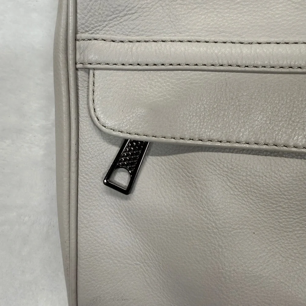 Rebecca Minkoff Crossbody Bag Leather Silver‎ Hardware Pale Gray Small